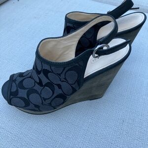 Coach size 8.5 womens platform shoes.